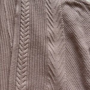 Charlotte Russe Mixed Knit Open-Front Cardigan